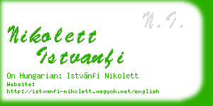 nikolett istvanfi business card