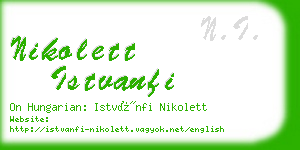 nikolett istvanfi business card